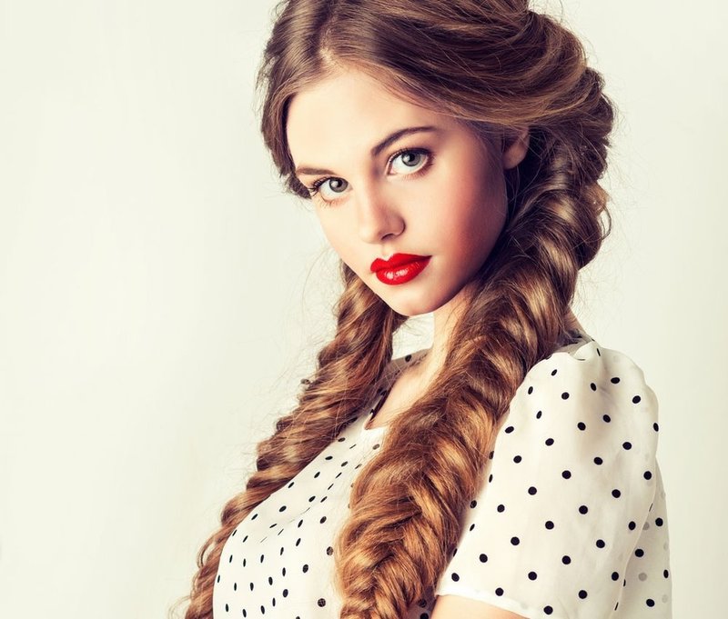 Casual hairstyle with braids