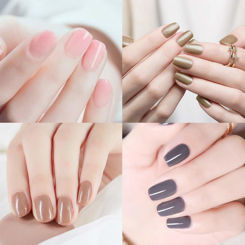 Fashionable nude manicure