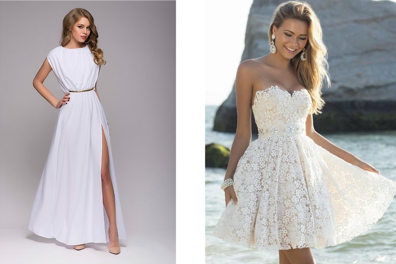 Stylish white dresses