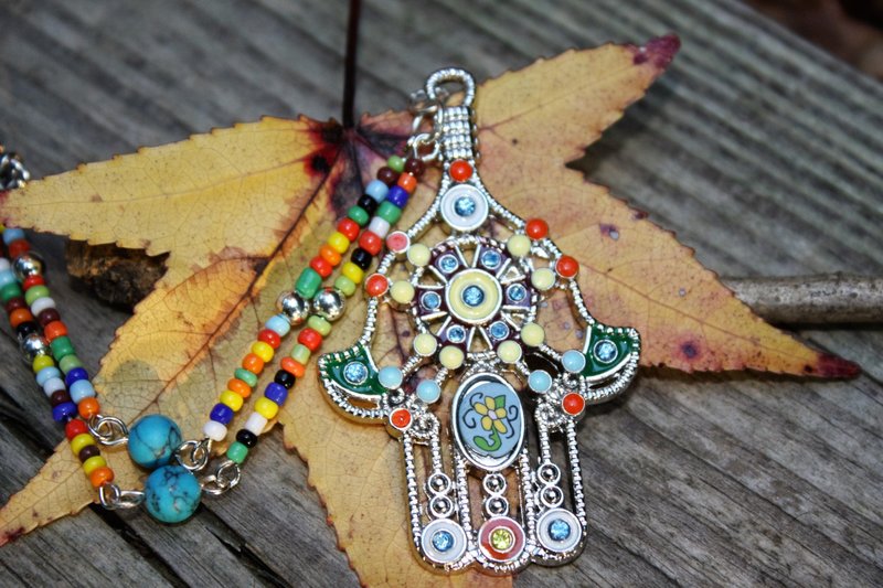 Indian style hamsa amulet