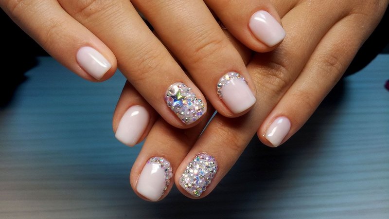 Ombre with rhinestones