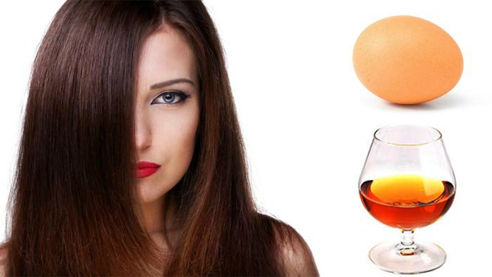 Hair mask with cognac and egg