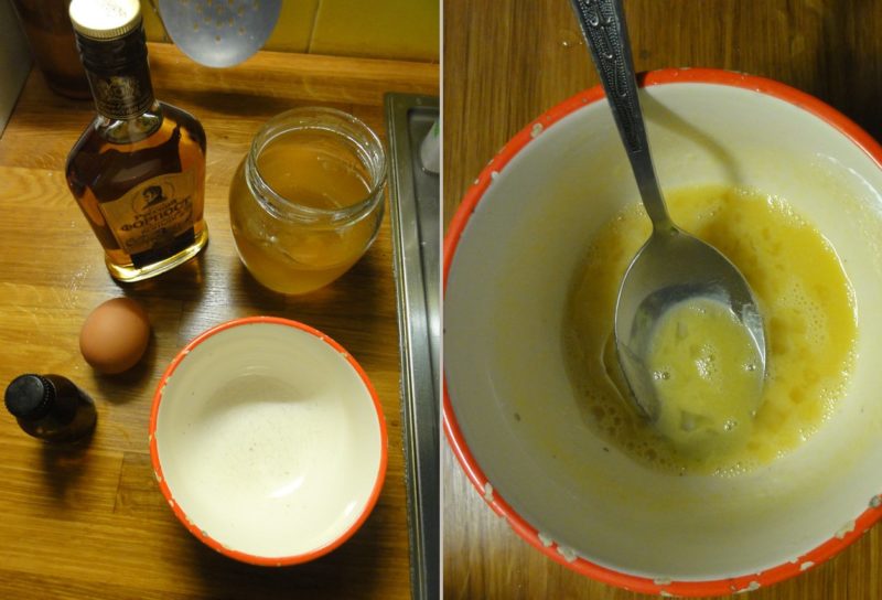 Ingredients and Ready Brandy Mask