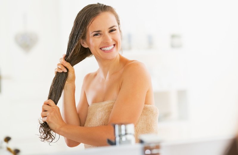 Girl after a shower