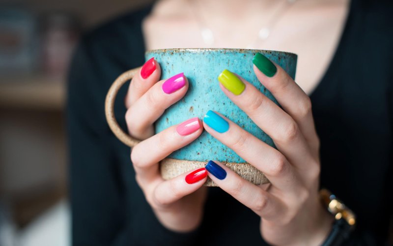 A varied manicure at home