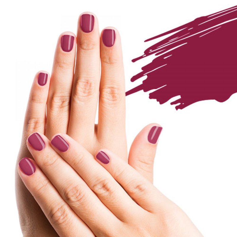 Purple burgundy color gel polish