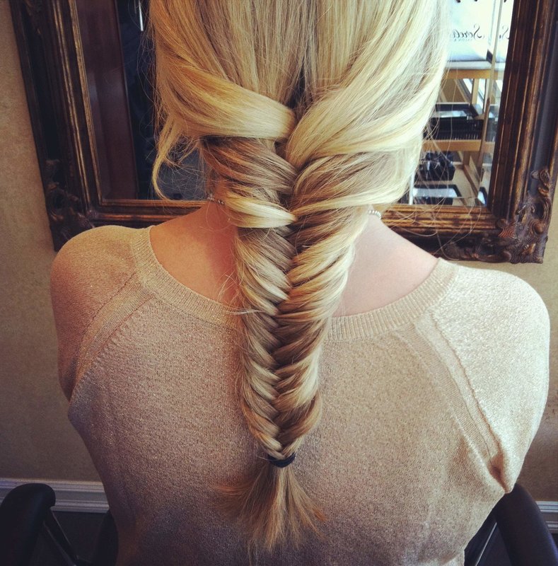 Fishtail hairstyle