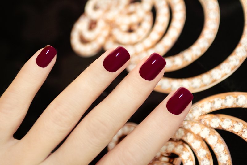 Marsala color on nails