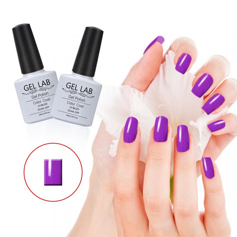 Cyclamen shade of purple manicure