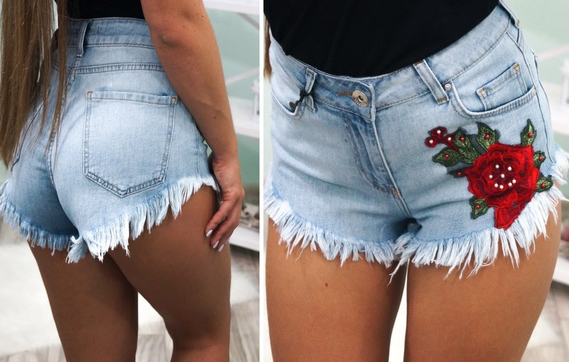 Fringe Short Denim Shorts