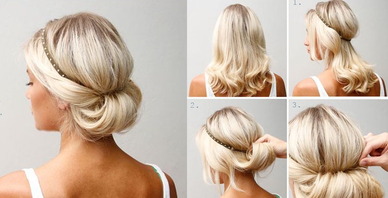 Greek-style hairstyle: phased