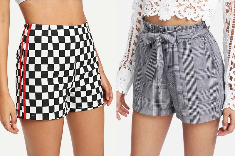 Checked summer shorts