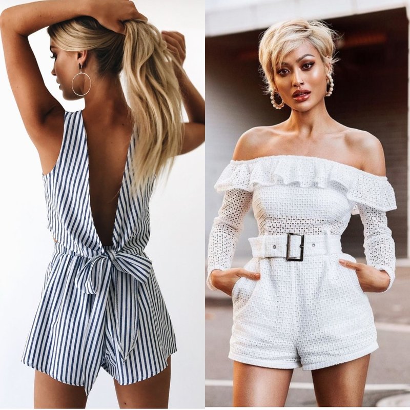 Stylish bow with jumpsuit shorts