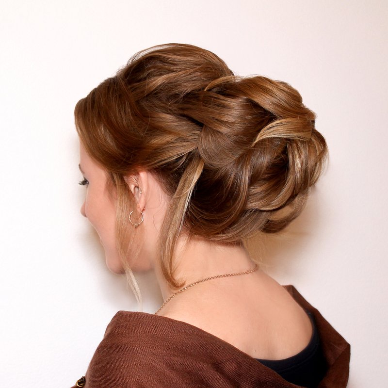 Low bun on long hair