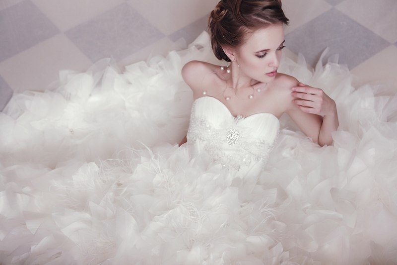 Feather Wedding Dress