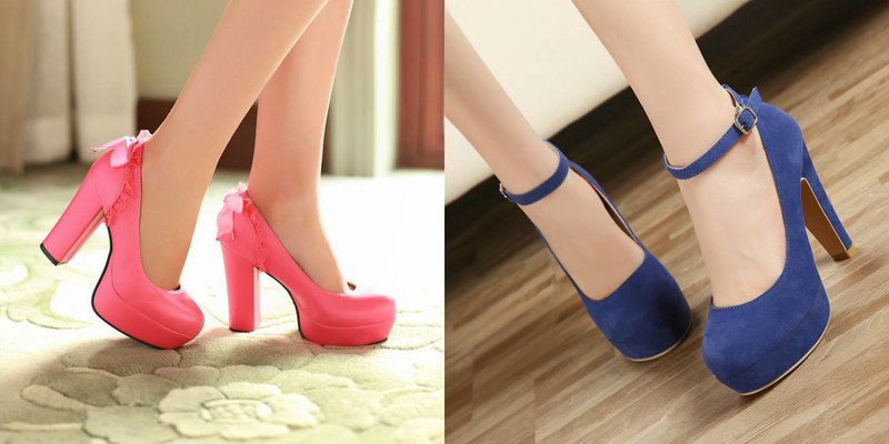 High heel shoes