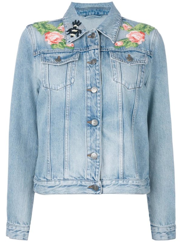 Embroidered denim jacket