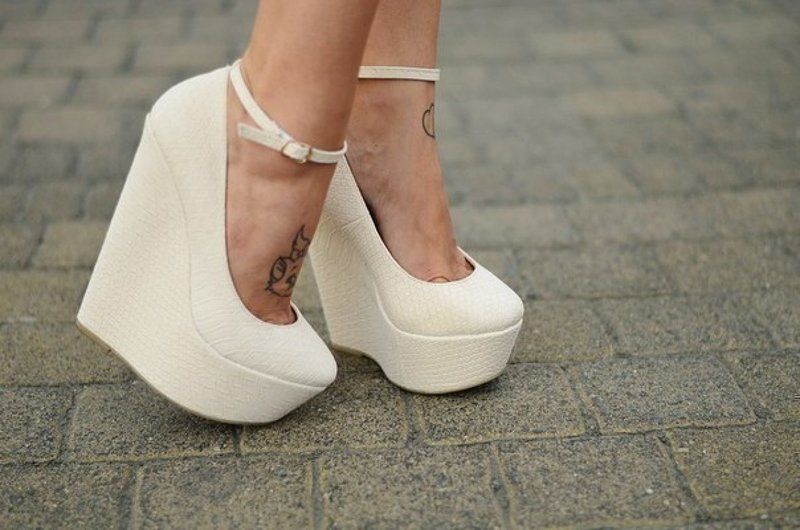 High wedge heel