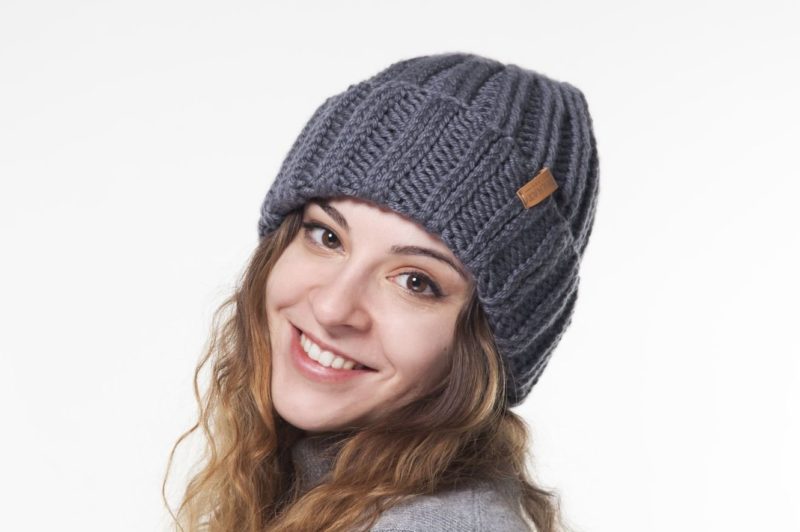 Granite knit hat