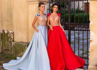 Fashionable evening dresses