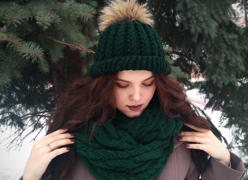 Emerald Hat and Snood