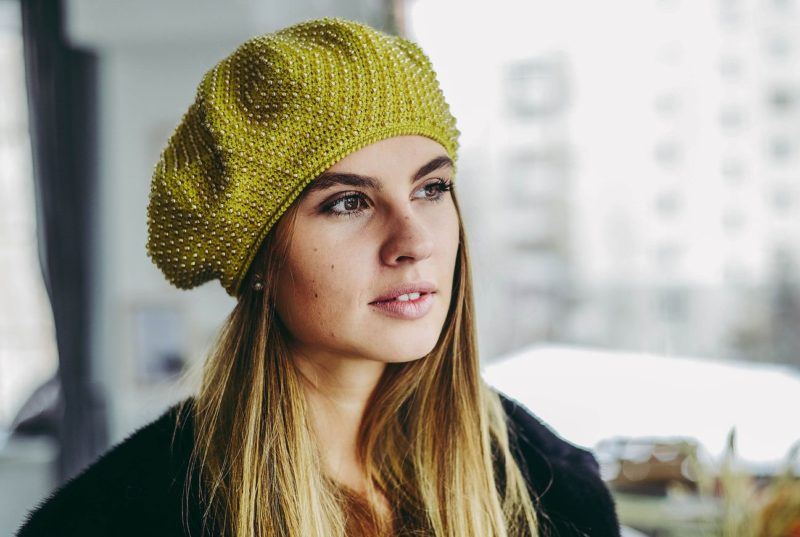 Knitted beret