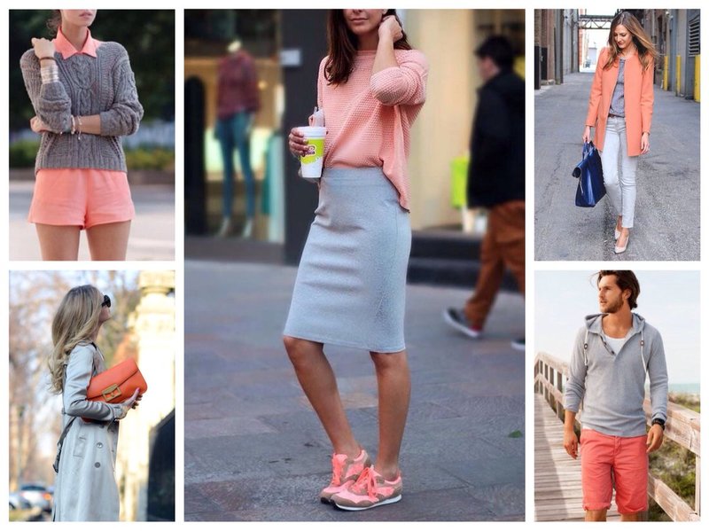 Trendy looks with vibrant coral color.