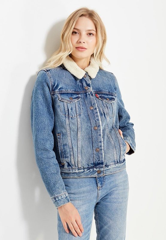 Denim jacket with a collar