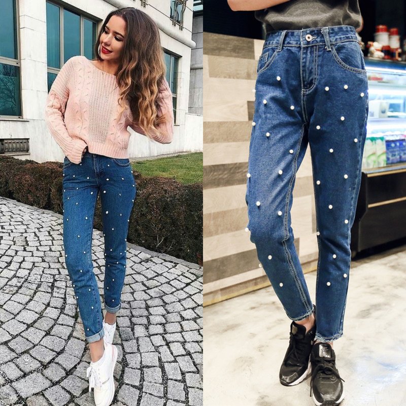 Decor jeans pearls