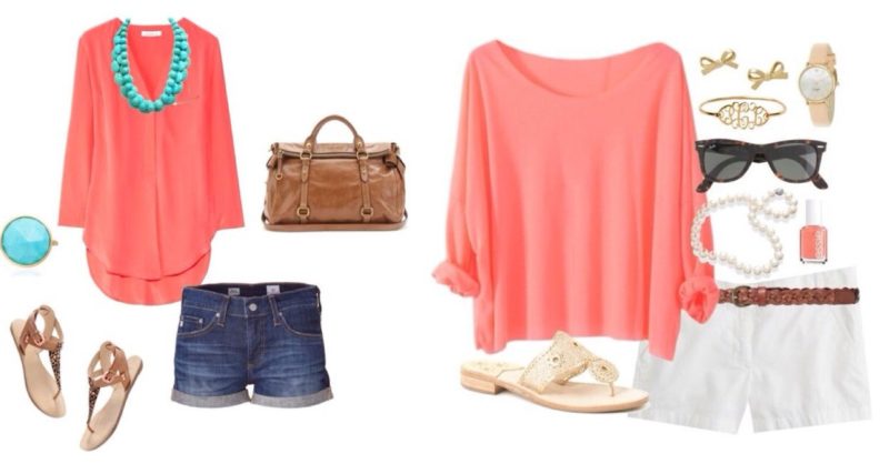 Live coral in fashionable combinations