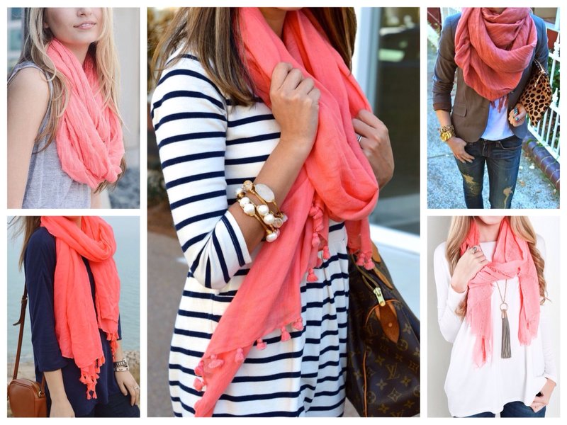 Coral scarves