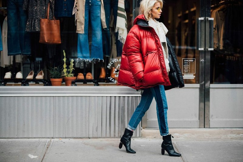 Red oversized jacket