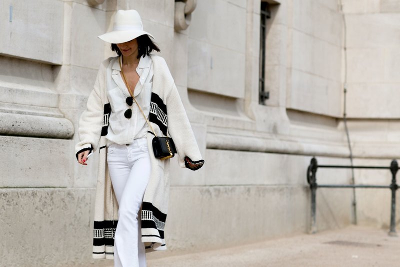 Fashionable look in white.