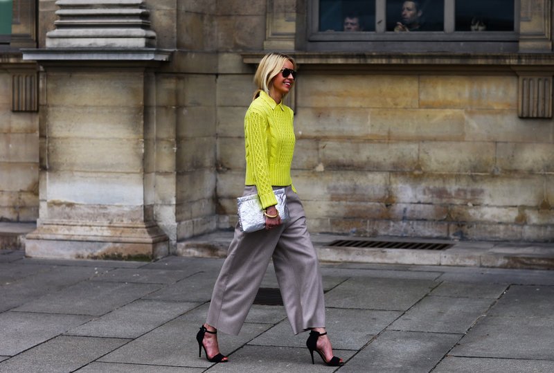 Gray Palazzo Pants