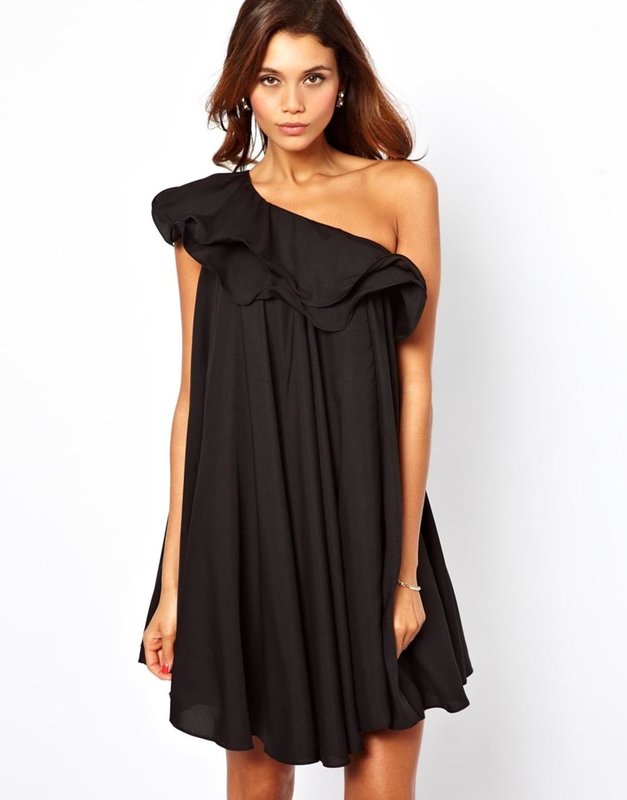 One shoulder casual dress