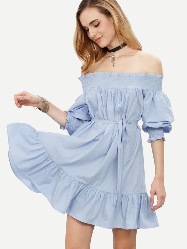 Off Shoulder Casual Dress