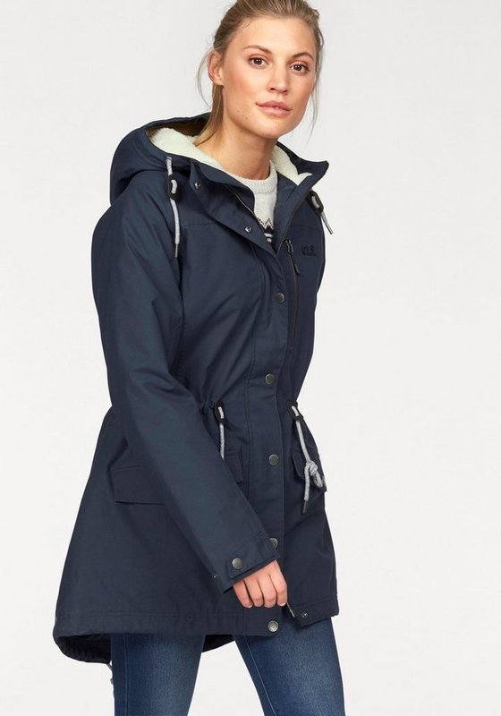 Blue female parka