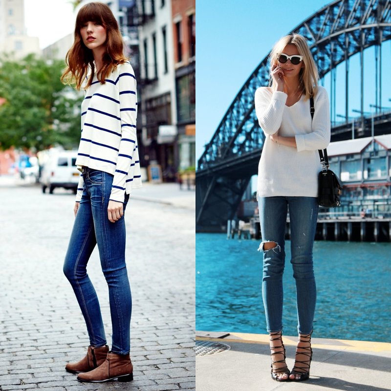 Beautiful women's skinny jeans