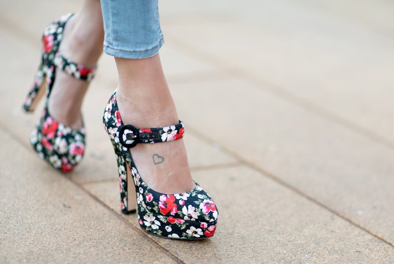 Floral shoes