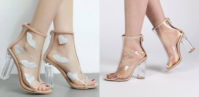 Transparent shoes