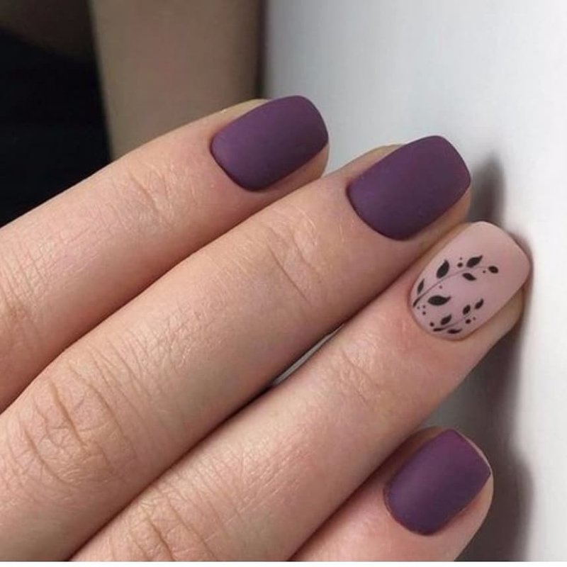 Matte Purple Manicure