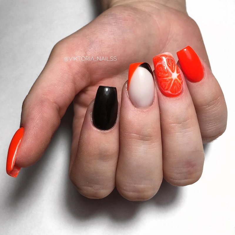 Orange on the nail