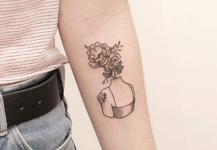 Modern trendy tattoos