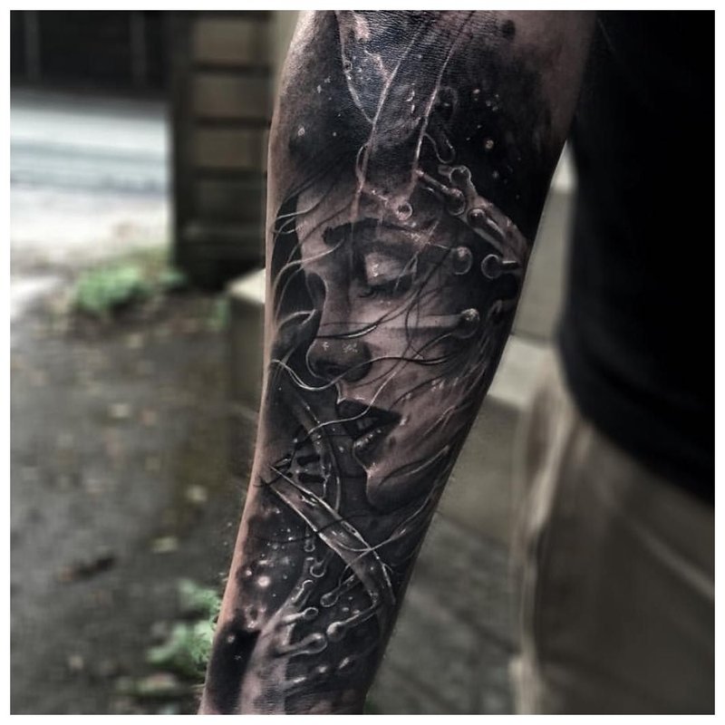 Tattoo on the forearm of a man