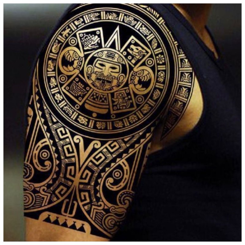 Mayan Tattoo on the shoulder