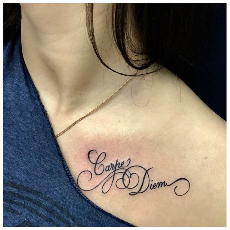 Inscription on the clavicle