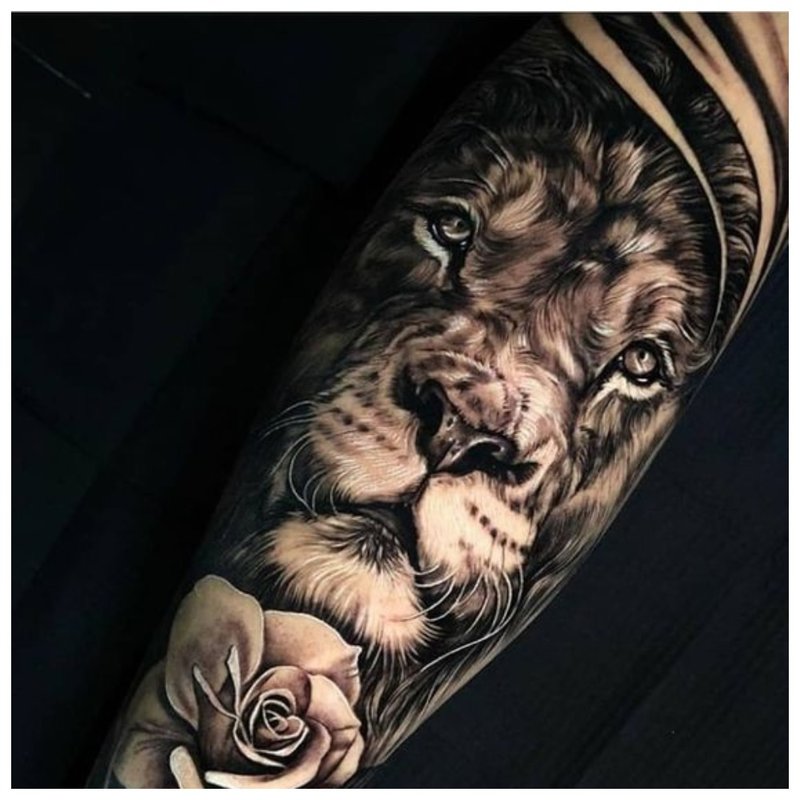 Animal tattoo for man