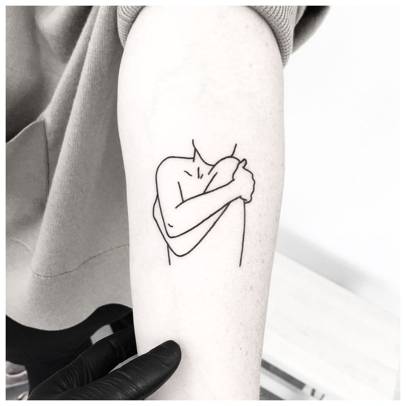 One line tattoo