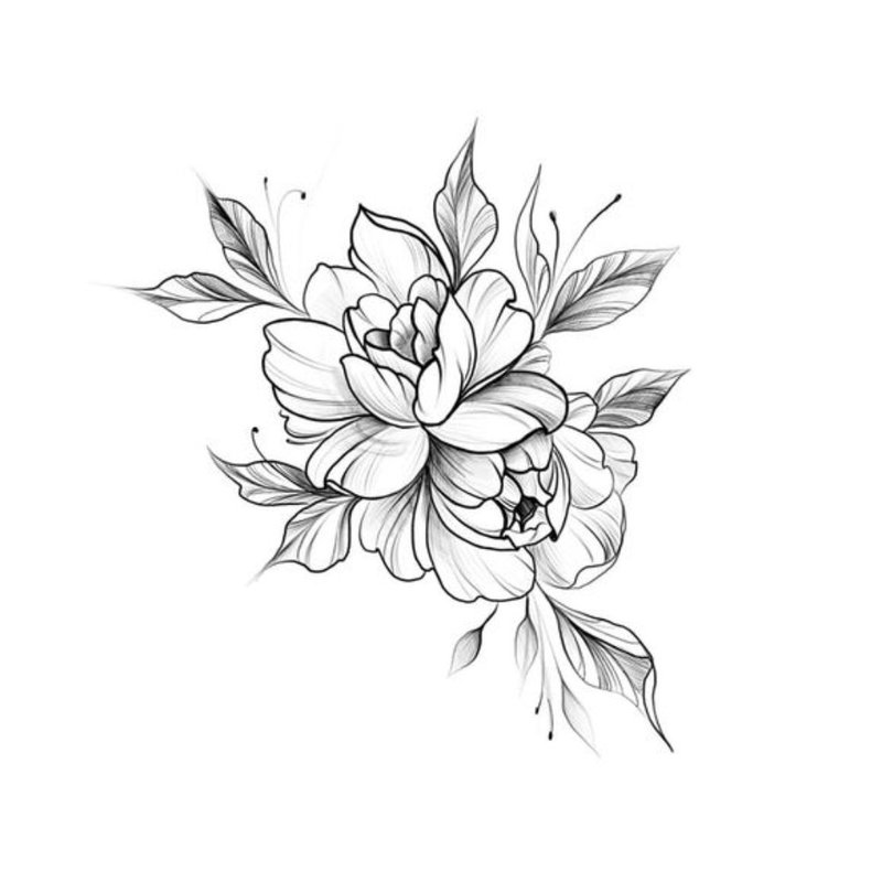 Flower - sketch for tattoo