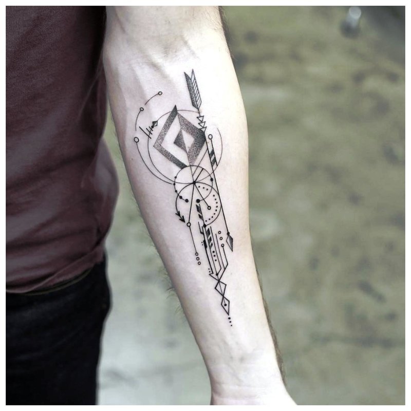 Medium sized tattoo on guy’s arm